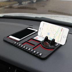 Bil Dashboard Anti Slip Mat Pad Gps Mobiltelefon Hållare Stand red