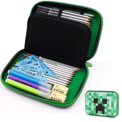 Minecraft Multicolor Blixtlås Case Minecraft-presenter