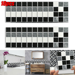 18st 3D DIY Mosaic Sticker Kitchen Tile Stickers Wall Decor 18 pcs