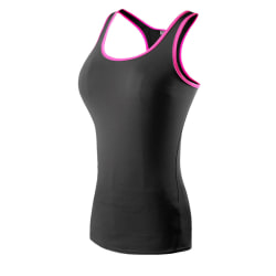 Kvinnor Träningstoppar Gym Sportswear Yoga Skjortor Väst Black&Rose Red S