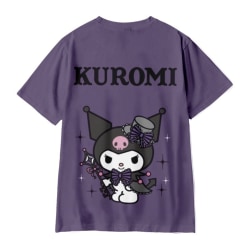 Kuromi T-shirt Bomull Mode Casual T-shirt med rund hals och kort ärm 2XL