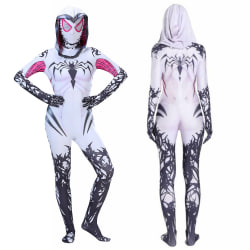 Kids Spider Gwen Cosplay Jumpsuit Outfit Party Fancy Dress 140cm