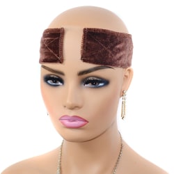 Halkfritt Dam Lady Wig Grip Band Hair Scarf Headband Coffee
