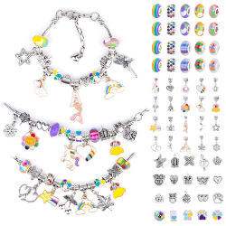 Kristallarmband gör-det-själv set flickor barn julklapp smycken dekor colorful