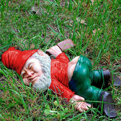 Creative Gnome Dwarf Staty Ornament Trädgårdsprydnad Red