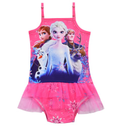 Disney Frozen 2 Toddler Girl Elsa Anna One-Piece Baddräkt rose red 140cm