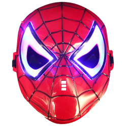 Light Up Spiderman Mask Pojkar Barn Vuxna Fancy Dress Superhjälte red