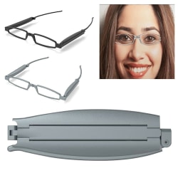 Vikbara fickglasögon Unisex kvinnor män läsglasögon Grey - 100�� 1 Pack