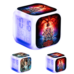 Stranger Things Home Colorful Glowing Mood Led Small Alarm Clock A