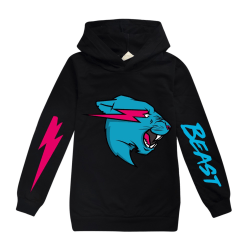 Mr Beast Lightning Cat Kids 3D Hoodie Sweatshirts black 160cm