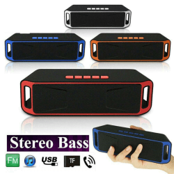 Trådlös Bluetooth -högtalare Super Bass USB Stereo Högt present orange