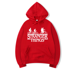 Damer Män Stranger Things Hoodie Sweatshirt Jumper Pullover Top Red 5XL