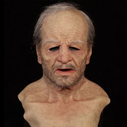 Halloween Latex Horror Human Old Man Mask Masquerade  Headgear