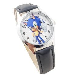 Kids Sonic The Hedgehog Wrist Watch Läderrem Quartz Watches black