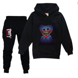 Kid Poppy Playtime Tecknad långärmad träningsoverall Sweatshirt Set black 120cm