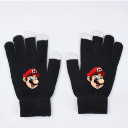 Mario Warm Knitted All Finger Kid Handskar Vinterjulhandskar #1