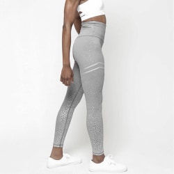 Kvinnor Sequin Workout Legging Sport Yoga Pants Grey L