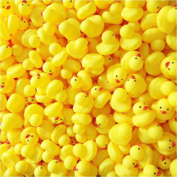 50 st Rubber Ducky badleksaker för barn nypa den lilla gula ankan