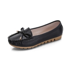 Mjuka Slip-on skor för kvinnor Black2 US 10