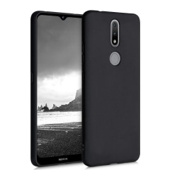 Nokia 2.4 - Matt TPU Blødt Cover - Sort Black