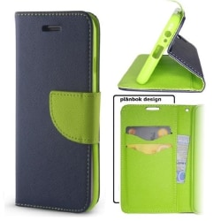 Motorola Moto E20 / E30 / E40 Smart Fancy Mobilplånbok Marinblå Grön