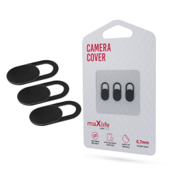 3-Pack Webcam Protection Cover Slider til Laptop/Mac/Smartphone Black
