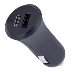 USB-C / USB 3Amp Billaddare för iPhone, Samsung Svart
