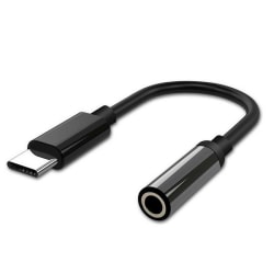 USB-C till 3.5mm Audio Adapter Samsung/Andriod Mobiler - Svart Svart