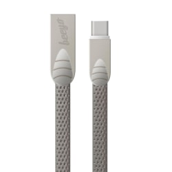 Beeyo USB-C Flat kabel för Smartphones - 2Amp grå