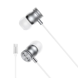 USB-C / TYP-C Kontakt In-Ear Hörlurar med Mikrofon, Samsung -Sil Silver