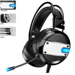 Stereoljud 50 mm högkvalitativt XO Spelhörlurar / Gaming Headset Svart