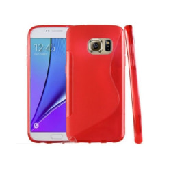 Samsung Galaxy S3 TPU Gel S line Skal + Gratis skärmskydd Röd
