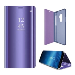 Huawei P40 Lite E - Smart Clear View Taske - Violet Ice blue