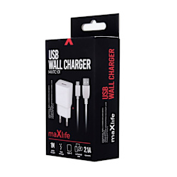 Samsung Snabbladdning Väggadapter med USB-C /Typ-C Kabel 2,1Amp Vit