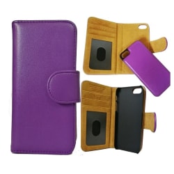 iPhone 5/5s/SE - Eco-Läder Mobilplånbok avtagbar Bakstycket -Lil Lila