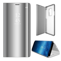 Moto G9 Play / Moto E7 Plus - Smart Clear View -kotelo - hopea Silver