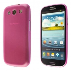 Samsung Galaxy S3 TPU Skal - Transparent Rosa + Displayskydd Rosa