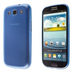 Samsung Galaxy S3 TPU Skal - Transparent Blå + Displayskydd Blå