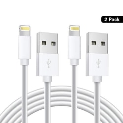 2-Pack iPhone Snabbladdning Lightning kabel för iPhone / iPad Vit