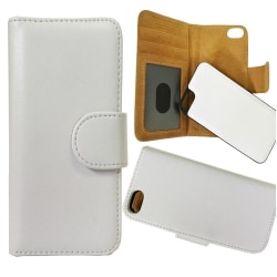 iPhone 5/5s/SE  Eco-Läder Mobilplånbok avtagbar Bakstycket - Vit Vit