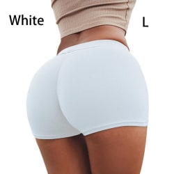 Yoga Short Sports Wear Cotton löparshorts WHITE L