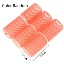 6 st Random Color Hair Rollers Self Grip