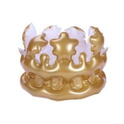 2 stk Gold Crown oppblåsbar lue 23CM