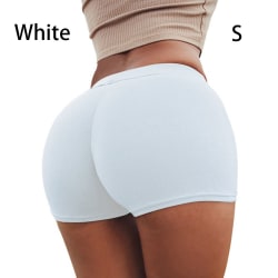 Yoga Short Sports Wear Cotton löparshorts WHITE S