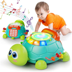 Crawling Baby Toy Musical Turtle Toy med ljus