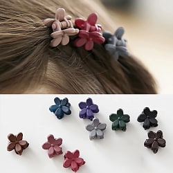 Söta godisfärger blomma mini hårklämmor för flickor 80 delar