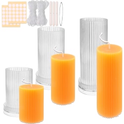 3ST Stripe Pillar Molds - Molds i plast Kit-1(3pcs ribbed pillar