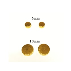 Guld Magnet örhängen i stål med guldplätering 6mm