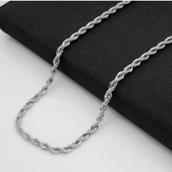 Cordell Länk halsband i stål som håller färgen livet ut 4mm tjock, 60cm lång