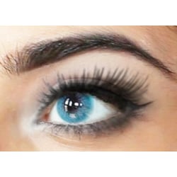 Turquoise-linser för bruna / mörka ögon,med linsetui Turquoise